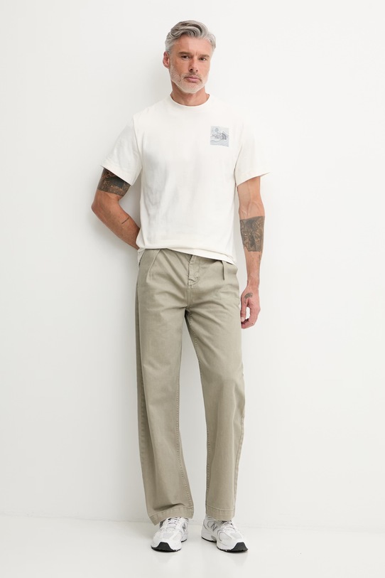 The North Face T-shirt męski bawełniany MOUNTAIN ESCAPE NF0A8GB1QLI1 beżowy SS26