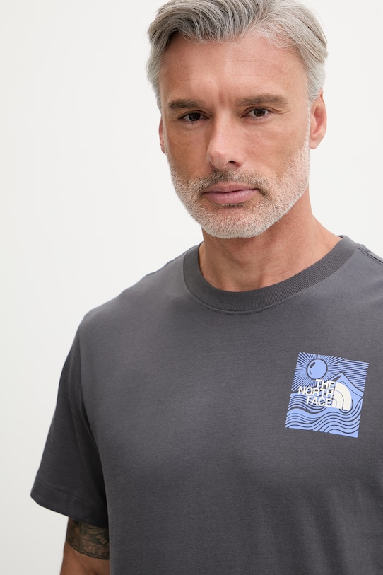 The North Face T-shirt męski bawełniany MOUNTAIN ESCAPE szary NF0A8GB1RHI1