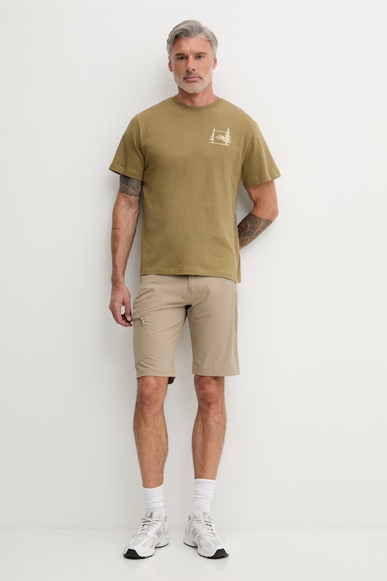 The North Face tričko pánské bavlněné CAMPING RELAXED NF0A8GQM2EL1 zelená SS26