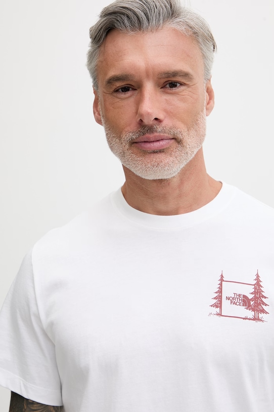 The North Face T-shirt męski bawełniany CAMPING RELAXED biały NF0A8GQMFN41