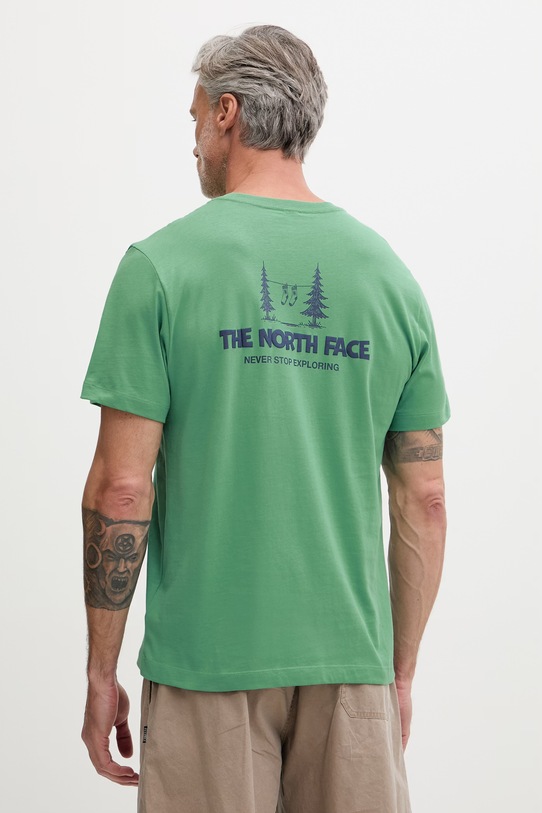 The North Face T-shirt męski bawełniany CAMPING RELAXED zielony NF0A8GQMG571