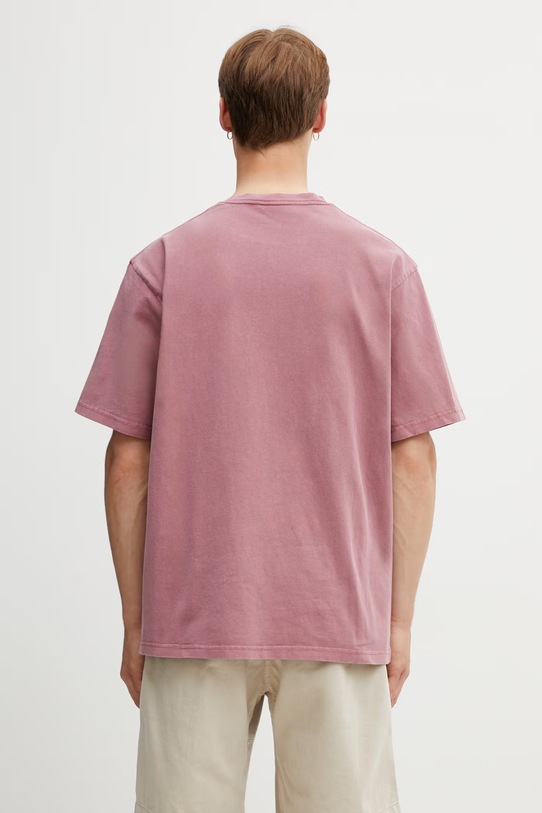 Odzież Gramicci One Point Tee t-shirt basic bawełniany męski G304.OGJ. różowy