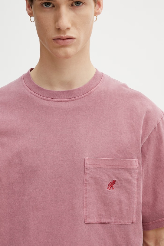 Gramicci One Point Tee t-shirt basic bawełniany męski różowy G304.OGJ.