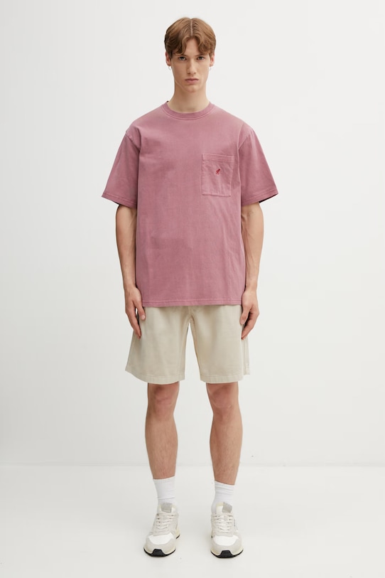 Gramicci One Point Tee t-shirt basic bawełniany męski G304.OGJ. różowy