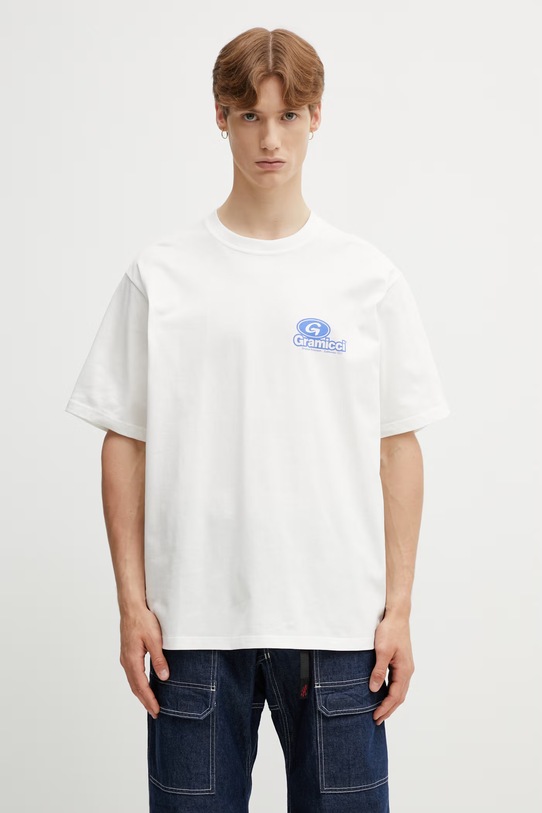 Odzież Gramicci ?82 TEE t-shirt basic męski bawełniany G6SU.T100. biały