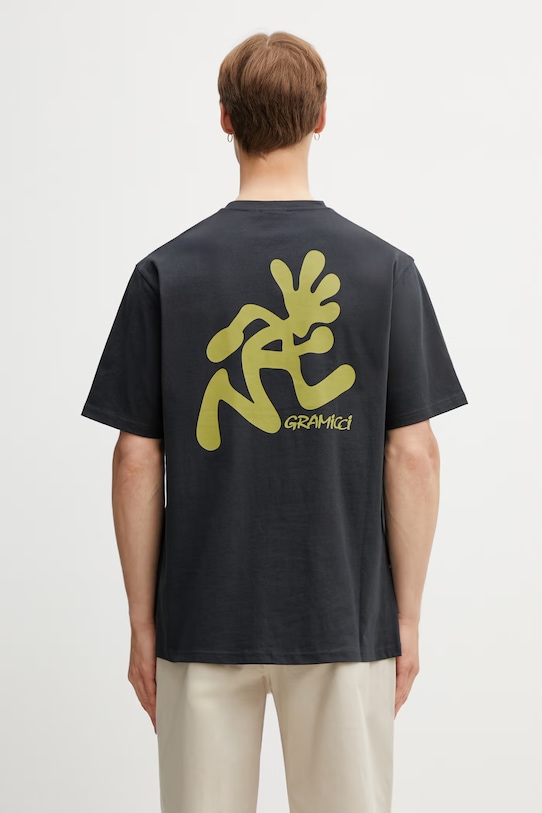 Gramicci RUNNING MAN TEE t-shirt basic bawełniany męski czarny G6SU.T107.
