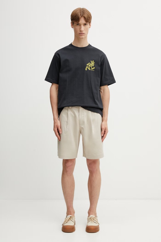 Gramicci RUNNING MAN TEE t-shirt basic bawełniany męski G6SU.T107. czarny