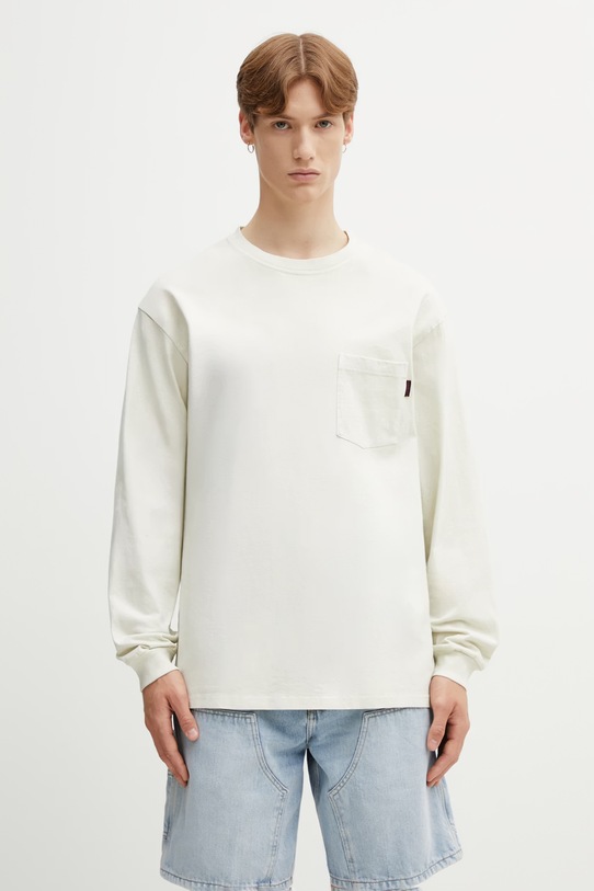 Gramicci L/S POCKET TEE PIGMENT DYED longsleeve męski bawełniany beżowy G4FU.T093.