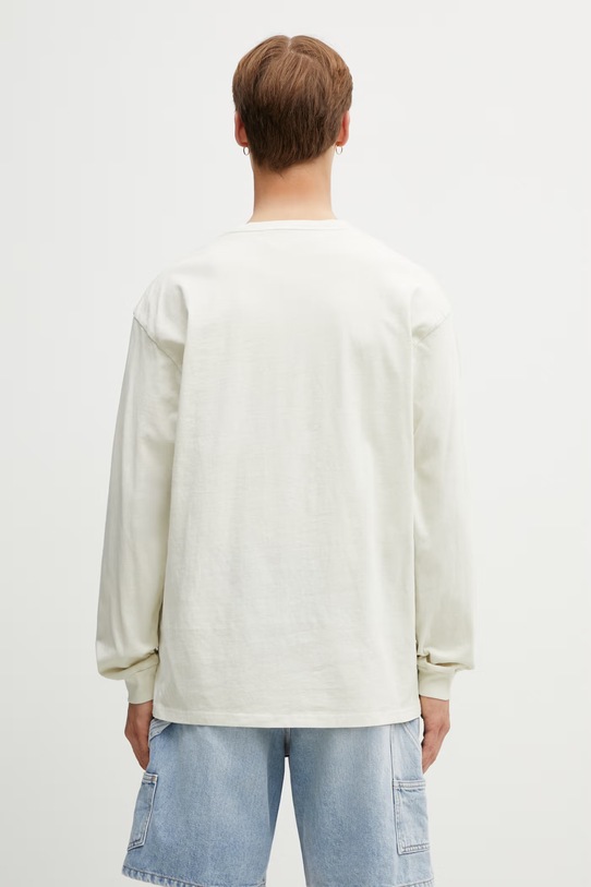 Odzież Gramicci L/S POCKET TEE PIGMENT DYED longsleeve męski bawełniany G4FU.T093. beżowy