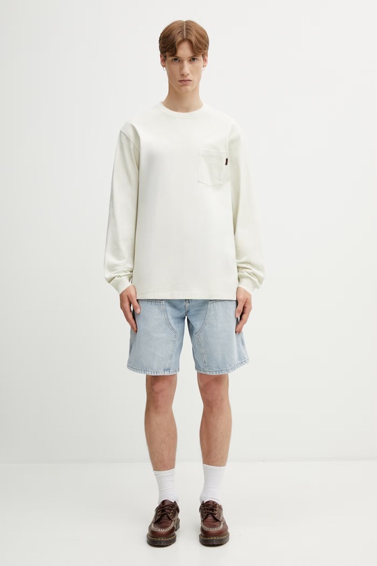 Gramicci L/S POCKET TEE PIGMENT DYED longsleeve męski bawełniany G4FU.T093. beżowy