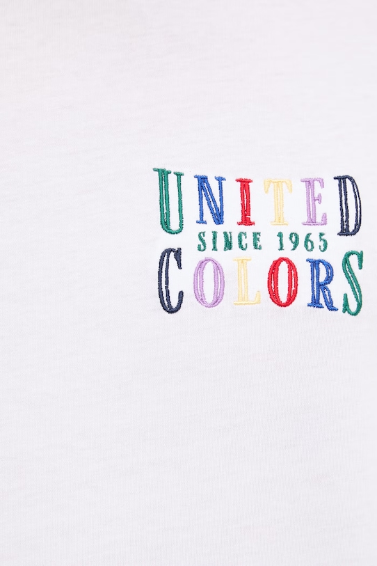 United Colors of Benetton T-shirt męski bawełniany 3UWFU10BV biały