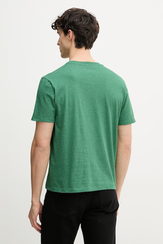 Odzież United Colors of Benetton T-shirt męski bawełniany 3UWFU10BV zielony