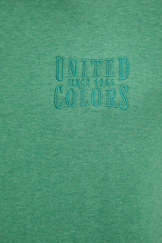 United Colors of Benetton T-shirt męski bawełniany zielony 3UWFU10BV