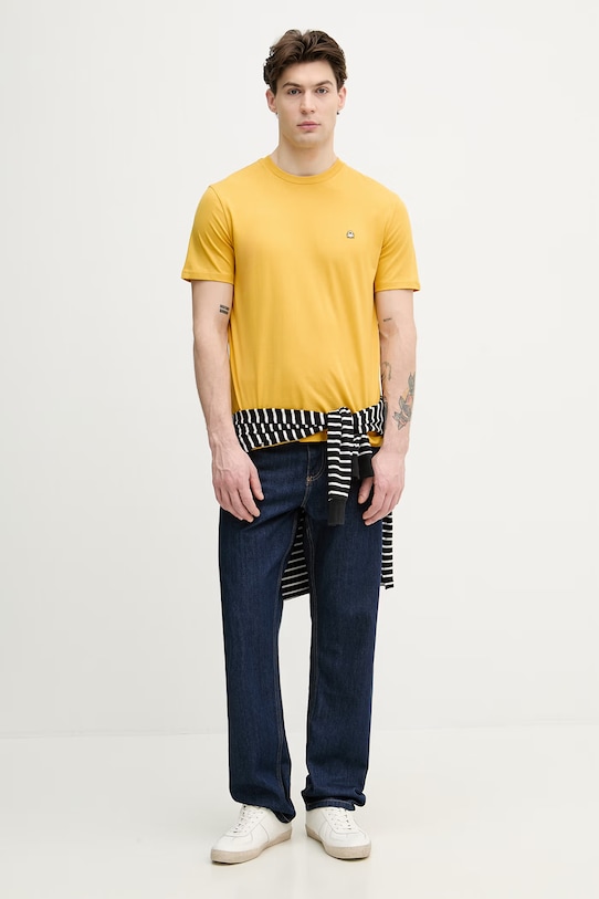 United Colors of Benetton T-shirt męski bawełniany 3MI5J1AF7. żółty SS26