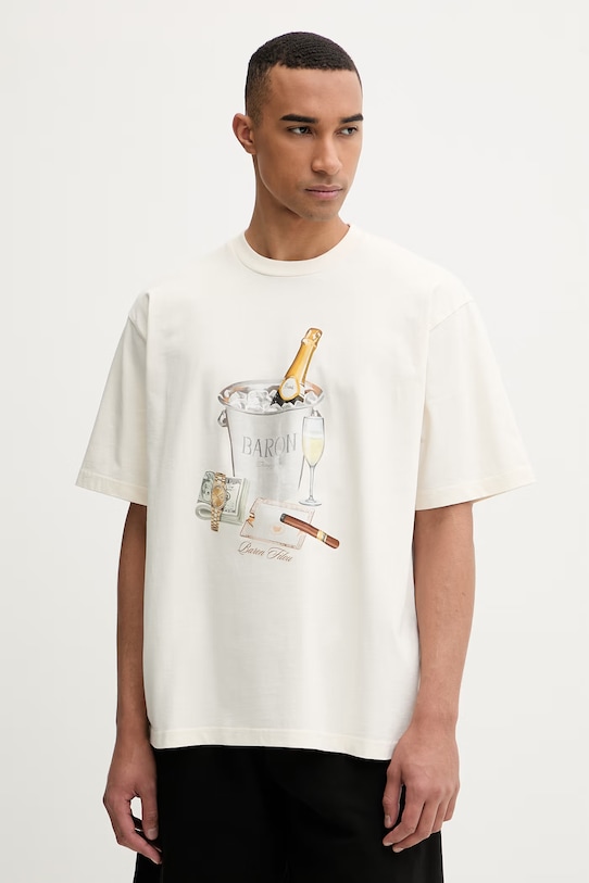 Oblečenie Baron Filou tričko pánske bavlnené BARON BEACH BILL 000015025 béžová