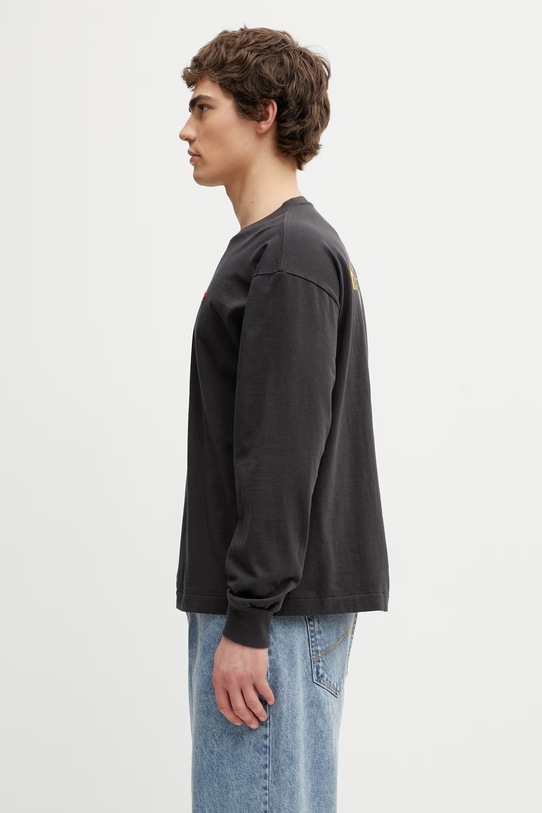 Human Made longsleeve męski bawełniany HM31CS037 czarny SS26