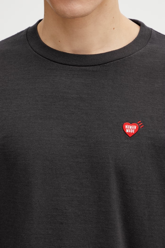 Human Made longsleeve męski bawełniany czarny HM31CS037