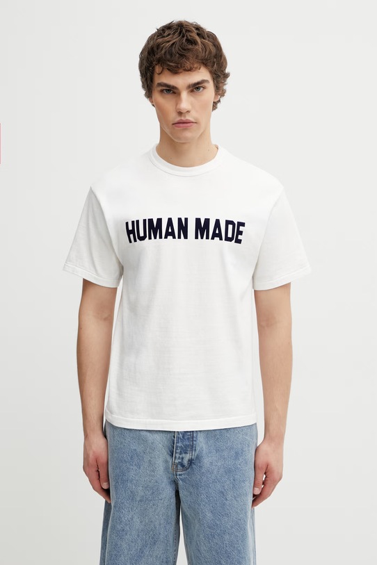 Human Made t-shirt bawełniany męski biały HM31TE012