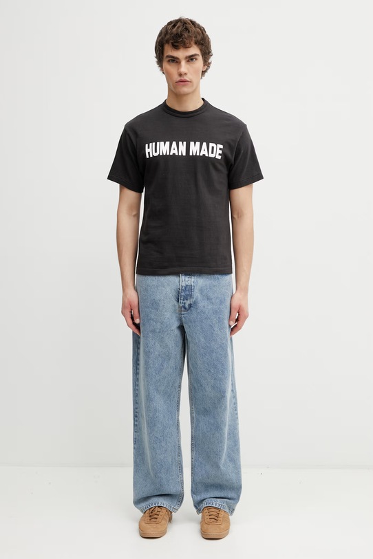 Human Made T-shirt bawełniany męski HM31TE012 czarny