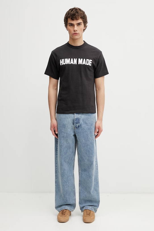 Human Made T-shirt bawełniany męski HM31TE012 czarny