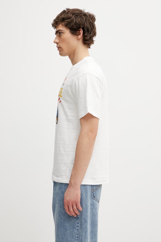 Human Made T-shirt bawełniany męski HM31TE015 biały SS26