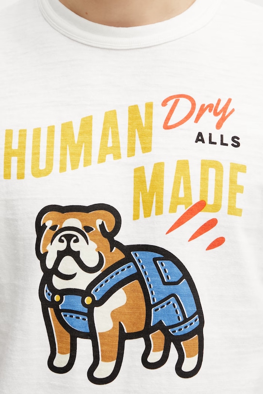 Human Made T-shirt bawełniany męski biały HM31TE015