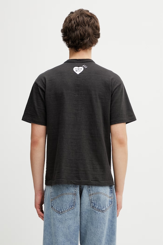 Odzież Human Made T-shirt bawełniany męski HM31TE015 czarny