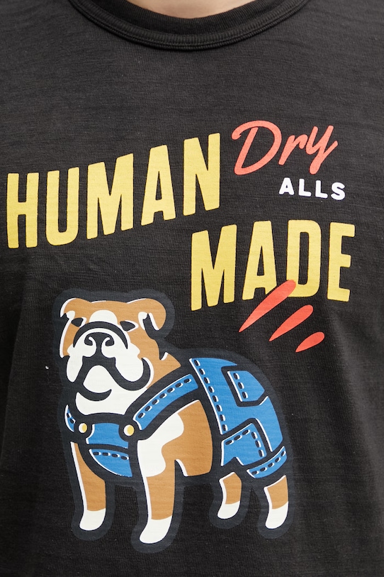 Human Made T-shirt bawełniany męski czarny HM31TE015