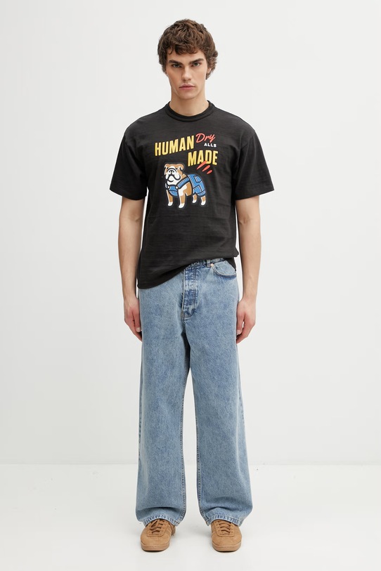 Human Made T-shirt bawełniany męski HM31TE015 czarny