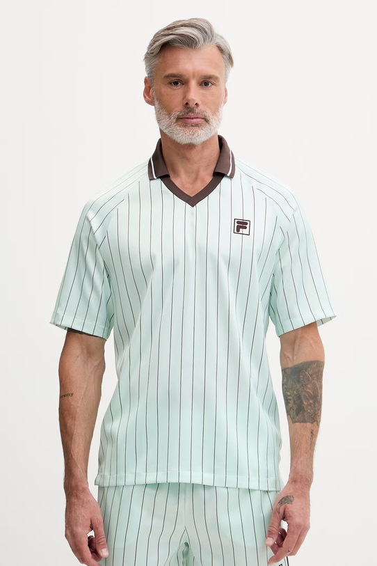 Fila polo męskie COVERCIANO turkusowy FAM1196