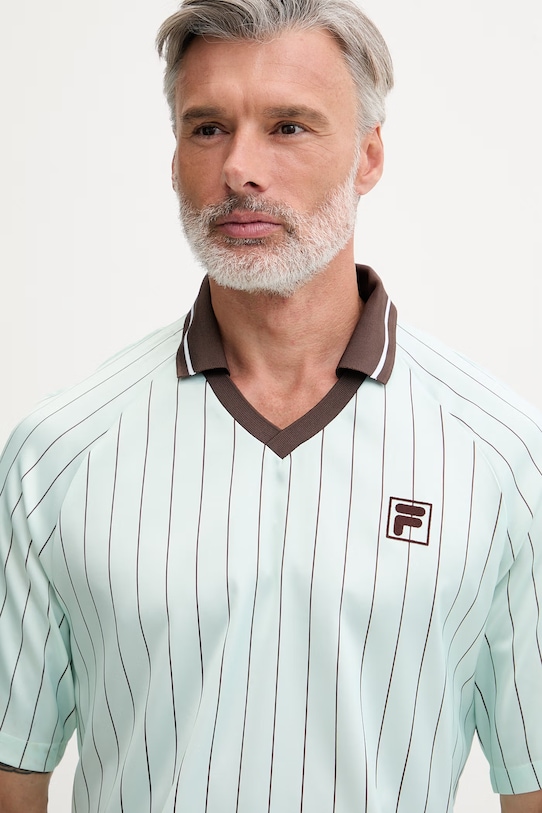 Fila polo pánské COVERCIANO tyrkysová FAM1196