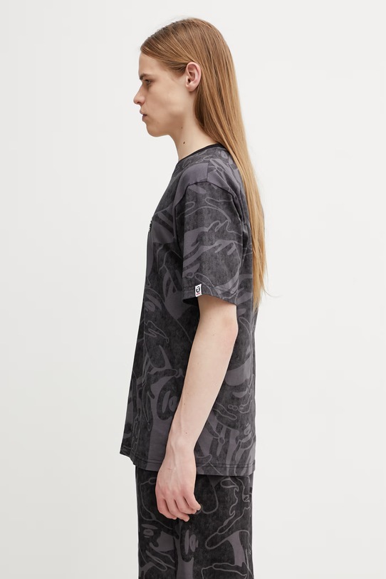 AAPE T-shirt bawełniany męski AAPTEM1812XXQ czarny SS26