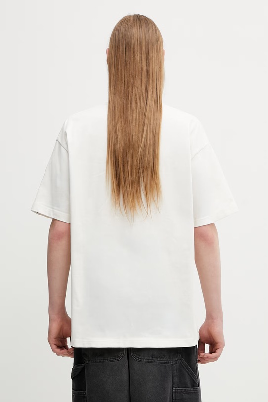 Odzież AAPE T-shirt bawełniany męski AAPTEM1847XXQ beżowy