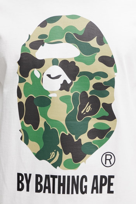 A Bathing Ape Abc Camo T-shirt bawełniany męski biały 0ZXTEM005101Q