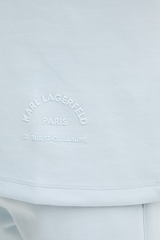 Karl Lagerfeld tričko pánské z viskózou 562901.705400 modrá