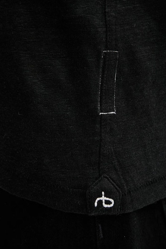 rag & bone T-shirt męski lniany RF2126ST2LM czarny