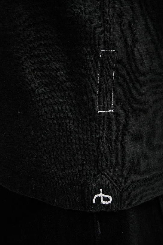rag & bone T-shirt męski lniany RF2126ST2LM czarny
