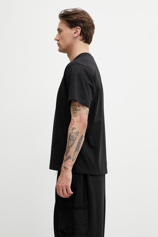 Ader Error T-shirt z bawełną męski BN01FWTS0111BK czarny SS26