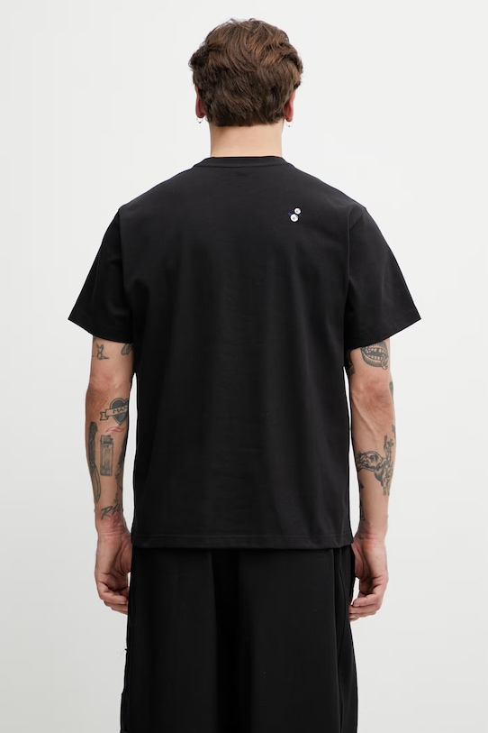 Odzież Ader Error T-shirt z bawełną męski BN01FWTS0111BK czarny
