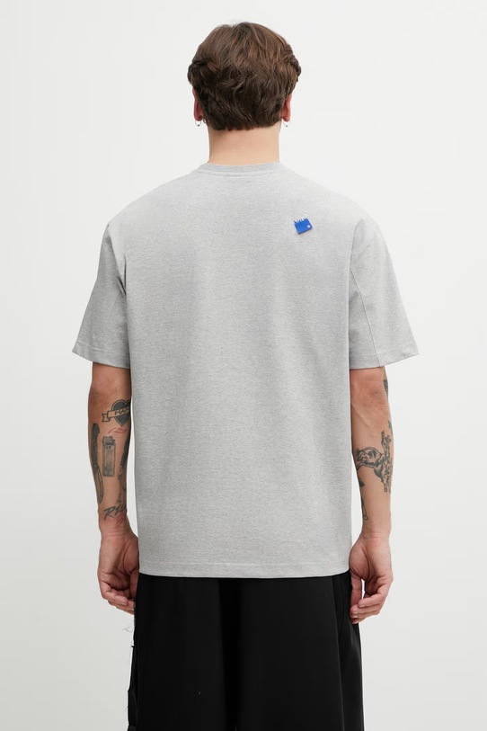 Odzież Ader Error T-shirt z bawełną męski BO42FYTS0101GR szary
