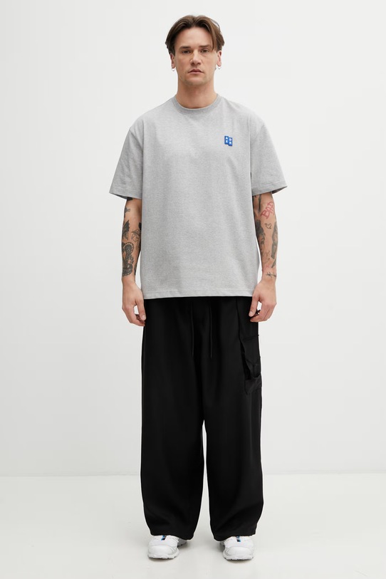 Ader Error T-shirt z bawełną męski BO42FYTS0101GR szary