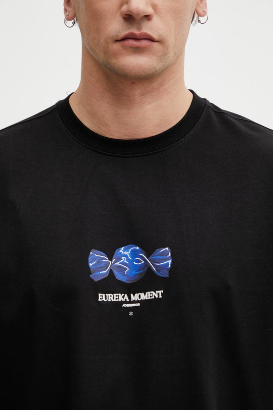 Ader Error tričko s bavlnou pánske čierna BP01SSTS0106BK