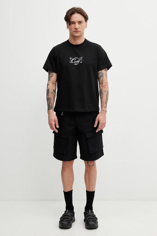 Ader Error T-shirt bawełniany męski BP01SSTS0109BK czarny