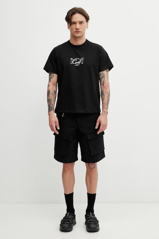 Ader Error T-shirt bawełniany męski BP01SSTS0109BK czarny