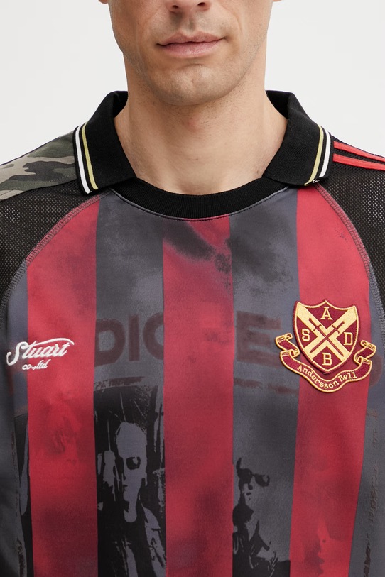 Andersson Bell Reworked Football T-shirt męski bordowy atb1584m