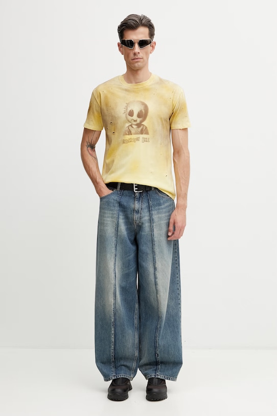 Andersson Bell Alien Machinery T-shirt bawełniany męski atb1583u zielony