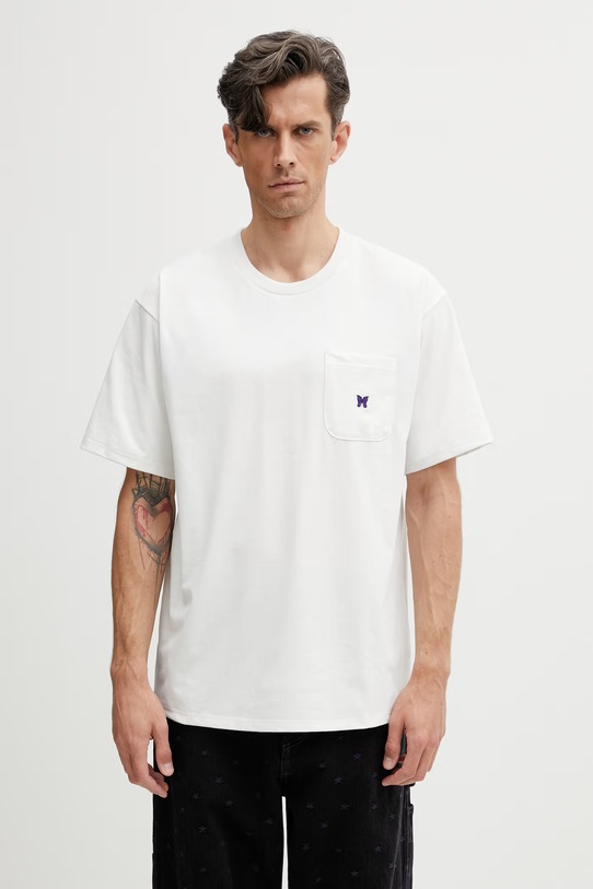 Needles t-shirt da uomo bianco SX450