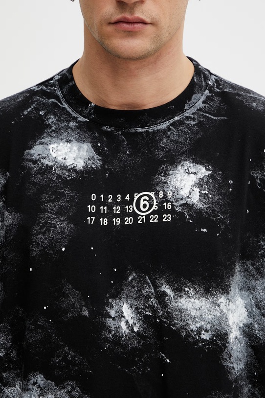 MM6 Maison Margiela T-shirt bawełniany męski czarny SH2GC0039.M20048