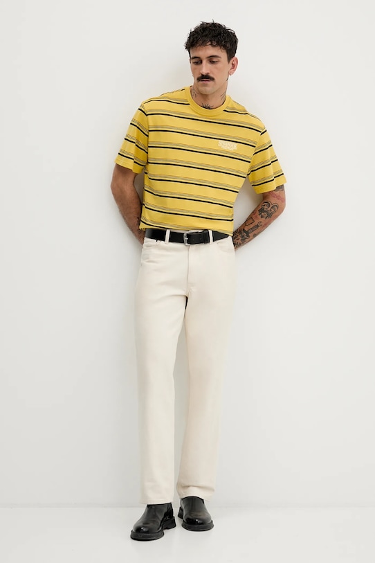 United Colors of Benetton t-shirt bawełniany x Stranger Things 3LQMU10BC żółty SS26