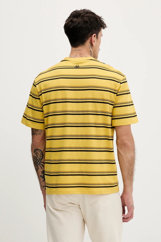 Odzież United Colors of Benetton t-shirt bawełniany x Stranger Things 3LQMU10BC żółty